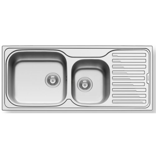 ΝΕΡΟΧΥΤΗΣ ΕΝΘΕΤΟΣ PYRAMIS Amaltia Plus (116x50) 2B 1D Αριστερό Inox Λείο 116x50 cm